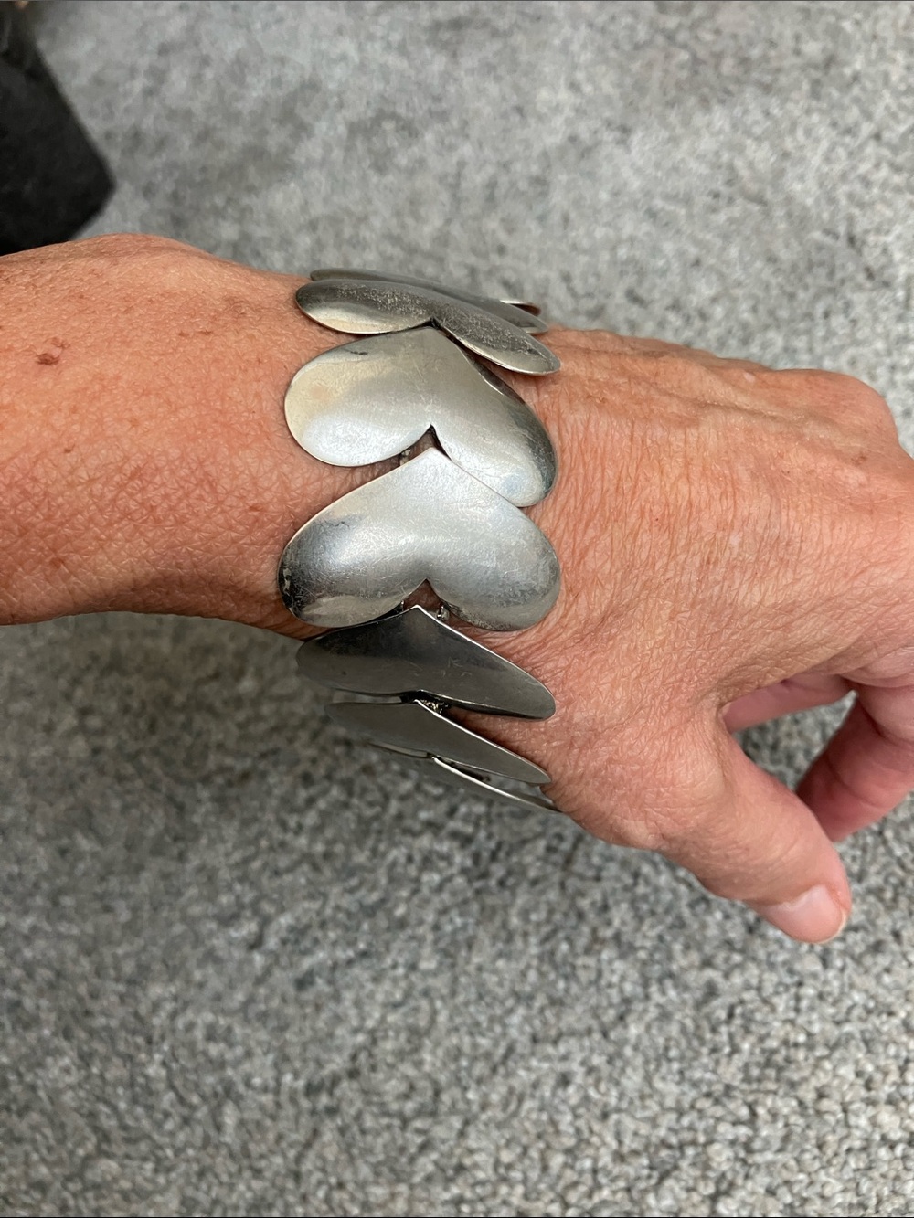 Silver Linked Heart Han Hansen Style Bracelet